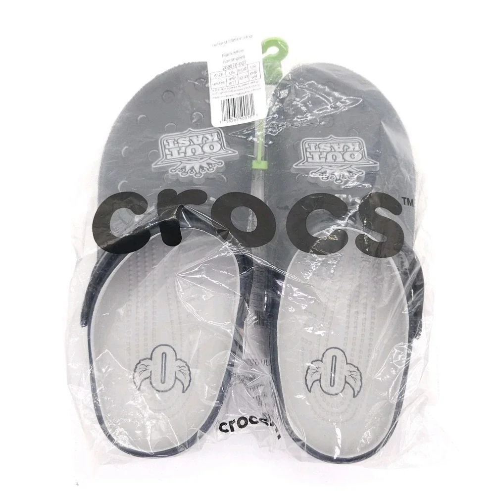 Crocs Mens 9 Womens 11 Black Outkast Classic Clog Slip On Shoe Hip Hop Rap Music